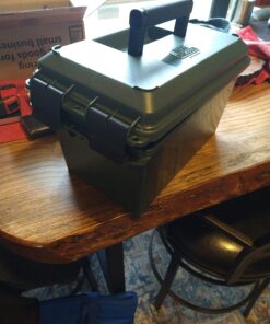 MTM AC11 Ammo Can for Bulk Ammo, Lockable, Water-Resistant, Heavy-Duty Dual Latches, Double Padlock Tabs, USA Made, Forest Green 27 71PH8KXmf3L