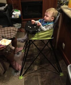 Summer Infant Pop ‘n Sit Portable Highchair, Green - Portable Highchair For Indoor/Outdoor Dining – Space Saver High Chair with Fast, Easy, Compact Fold, For 6 Months – 45 Pounds 39 71PHDlxslwL