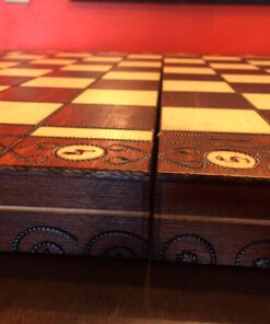 Wegiel Handmade European Ambassador Chess Set - Wooden 21 Inch Beech & Birch Board with Felt Base - Carved Hornbeam & Sycamore Wood Chess Pieces Ambassador - Brown 109 71PINye0OHL