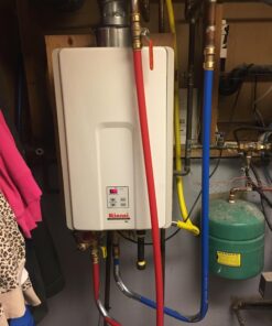 Rinnai V65iN Tankless Hot Water Heater, 6.5 GPM, Natural Gas, Indoor Installation 24 71PL8C3FfrL