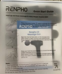 RENPHO Lite Massage Gun with Heat, Mini Massage Gun Deep Tissue, Type C Charging Portable Body Deep Tissue Massager Gun, Quiet Percussion Muscle Massage Gun, Gift for Mom-FSA and HSA Eligible Grey 42 71PLK4n 7KL