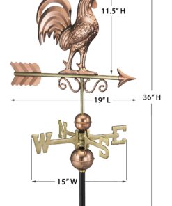 Good Directions Bantam Rooster Weathervane, Pure Copper 23 71PLPIrG fL