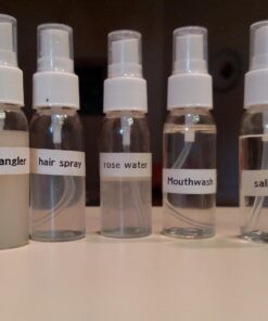 ALINK Spray Bottle, Empty Plastic Clear Small Travel Bottles With Fine Mist Sprayer for Cleaning Solutions and Essential Oils, 30 ml (1 oz.) Pack of 6 Plus Cleaning Cloth and Dropper 30ML/ 1 Ounce 25 71PMFmei1YL