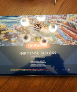 Derwent Inktense Blocks 72 Tin, Set of 72, 8mm Block, Soft Texture, Watersoluble, Ideal for Watercolor, Drawing, Coloring, Crafts and Painting on Paper and Fabric, Professional Quality (2301980) 72 Count (Pack of 1) 44 71PMgwfOFQL