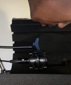 LyxPro VRI-30 Sound Absorbing and Vocal Booth Recording Microphone Isolation Shield Panel for Home Office and Studio Portable & Foldable Stand Mount Adjustable 32 71PMlOmnE2L