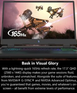 Acer Nitro 17 Gaming Laptop | AMD Ryzen 7 7840HS Octa-Core CPU | NVIDIA GeForce RTX 4060 Laptop GPU | 17.3" QHD 165Hz IPS Display | 1TB Gen 4 SSD | Wi-Fi 6E | RGB Backlit KB | AN17-41-R7G3, Black R7 7840HS / RTX4060 49 71PMy9QlcaL