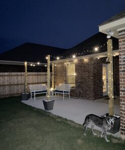 Brizled Solar String Lights, 2 Pack Each 66ft 200 LED Solar Fairy Lights, 8 Modes Outdoor Solar Fairy Lights String with Memory, Waterproof Solar Twinkle Lights for Christmas Garden Party, Warm White 38 71PNWRqyE5L