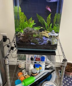 Whitmor Supreme Stacking Shelf with Basket - Adjustable Home Organizer - Chrome Stacking Shelf W/Basket 40 71PNagTNHGL