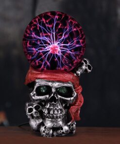 ANQIA Plasma Ball Lamp Touch Sensitive,Party Magical Electrostatic Red Color Crystal Ball for Christmas (Skull) 11 71PNsR sg1L