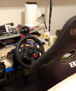 Logitech G29 Driving Force Racing Wheel and Floor Pedals, Real Force Feedback, Stainless Steel Paddle Shifters, Leather Steering Wheel Cover for PS5, PS4, PC, Mac - Black 39 71PORx8FAiL