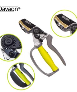 Davaon Pro Anvil Pruning Shears for Gardening - Achieve 30% More with Less Effort with These Premium Garden Pruners, Plant Shears for Razor-Sharp Precision, Hand Pruner with Ergonomic Grip Ergonomic Anvil 19 71PPB130EoL