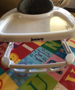 Joovy Spoon Baby Walker & Activity Center Featuring Three Adjustable Heights, Tough Luggage Grade Seat Material, and 30 lb Weight Capacity - JPMA Safety Certified (Charcoal) Charcoal 43 71PQ8nOQu2L 1