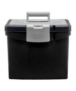 Storex 61504B02C Portable File Box with XL Lid, 11 x 13-1/2 x 11 Inches, Black Letter Size with XL Lid 11 71PQ8pCUhwL