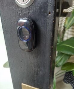 SadoTech Wireless Doorbells for Home, Apartments, Businesses, Classrooms, etc. - 1 Door Bell Ringer & 1 Plug-In Chime Receiver, Battery Operated, Easy-to-Use, Wireless Doorbell w/LED Flash, Black 57 71PR85g2pL 1