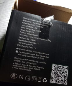 Raniaco Led Clip Reading Book Light Daylight 16 LEDs USB Rechargeable Reading Lamp-3 Brightness,Touch Switch Bedside Book Light with Good Eye Protection Brightness (White) 34 71PTFcXx4L