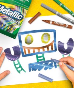 Alternative view of Crayola Metallic Markers, Art Supplies, 8 Count, Colors May Vary