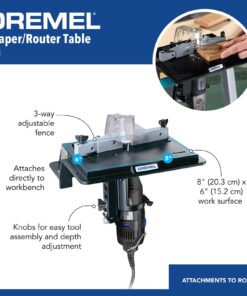 Dremel 231 Portable Rotary Tool Shaper and Router Table- Woodworking Attachment Perfect for Sanding, Shaping, and Trimming Edges 28 71PUN4jWbdL