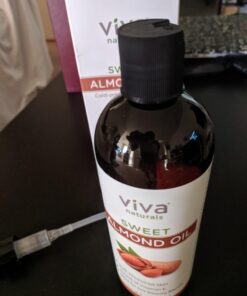 Viva Naturals Sweet Almond Oil - 100% Pure Hair and Skin Softener, Non-Greasy for Massage, Carrier Oil for Essential Oils and DIY Beauty Blends, Expeller-Pressed Almond Oil for Body, Non-GMO, 16 fl oz 16 Fl Oz (Pack of 1) 51 71PUUmxngpL