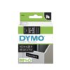 DYMO Standard D1 43610 Labeling Tape (Black Print on Clear Tape, 1/4'' W x 23' L, 1 Cartridge), DYMO Authentic White on Black 1/2"