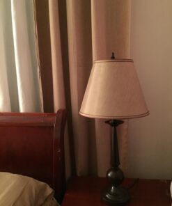 Globe Electric 12398 Set of Two 27" Table Lamps, Bronze Finish, Beige Shades Oil-Rubbed Bronze 43 71PVaVIVlYL