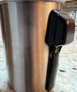 Planetary Design Airscape Stainless Steel Coffee Canister | Food Storage Container | Patented Airtight Lid | Push Out Excess Air Preserve Food Freshness (Medium, Brushed Steel) Medium 44 71PXC9sGaeL