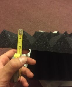 Professional Acoustic Foam Panels - Wedge Style 12x12x2” Tiles - 4 Pack - Studio Foam for Sound Dampening - Soundproofing Foam for Walls and Ceilings (Charcoal Color) Charcoal 42 71PXu08uDvL