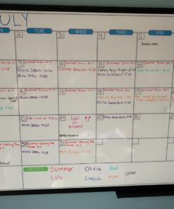 JILoffice Dry Erase Calendar Whiteboard - Magnetic White Board Calendar Monthly 36 X 24 Inch, Black Aluminum Frame Wall Mounted Board for Office Home and School Calendar 36 x 24 Inch 31 71PYS9woJ8L