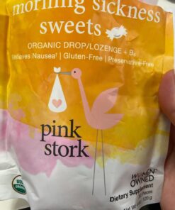 Pink Stork Morning Sickness Sweets, Organic Mango Ginger Candy with Vitamin B6 for Morning Sickness Support and Occasional Motion Sickness, Pregnancy Must Haves - 30 Wrapped Drops 37 71PcjQAEaGL