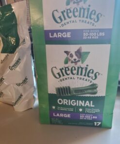 GREENIES Original Large Natural Dog Dental Care Chews Oral Health Dog Treats, 27 oz. Pack (17 Treats) 1.68 Pound (Pack of 1) 29 71PcscRFeL