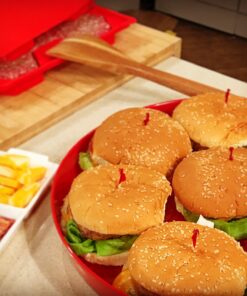 Burger Master Innovative 8-in-1 Burger Press & Freezer Container Makes 8 Quarter-Pound Burgers 32 Oz., Tasty Amazing Burgers, Easy-To-Clean & Dishwasher Safe 1 34 71PeCmT1JsL