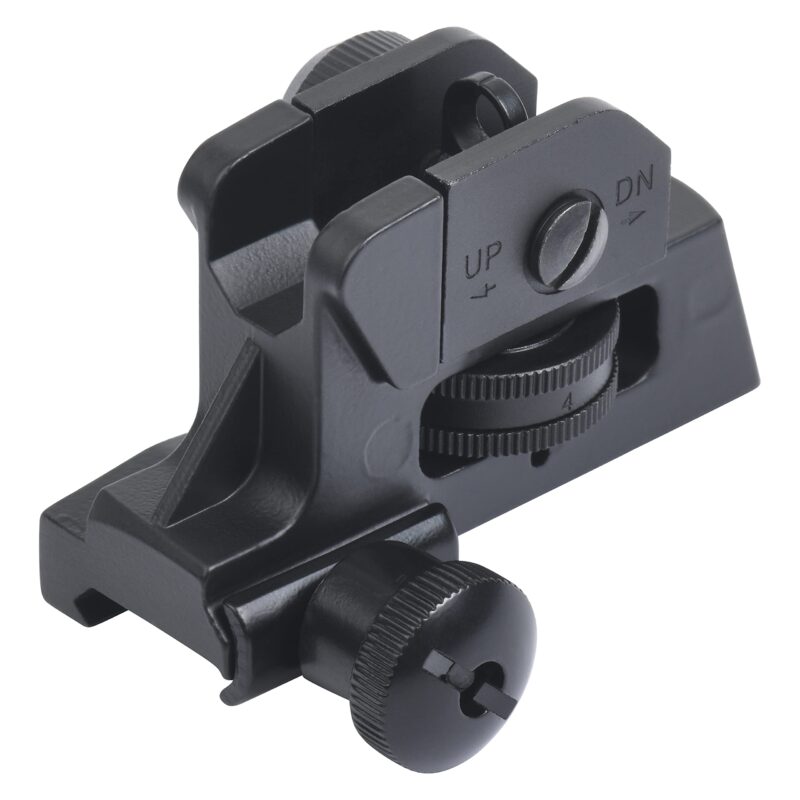 Catalog 3 Ozark Armament A2 Rear Sight - Picatinny Iron Sights with All Metal Construction - Two Aperture Sight for Close and Precision Targets - Designed to Mount on a Picatinny Rail