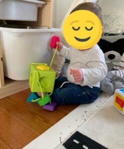 Fat Brain Toys OombeeCube - Travel-Friendly Shape-Sorter for Babies & Toddlers OoombeeCube 16 71PeFWOucBL