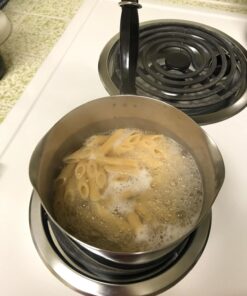 Farberware Classic Stainless Steel 1-Quart Covered Straining Saucepan, Silver Saucepan w/ Straining Lid (1 Quart) 20 71PePKdSEgL