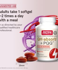 Jarrow Formulas QH-Absorb + PQQ - 30 Softgels - Dietary Supplement Supports Mitochondrial Biogenesis, Energy Production & Cardiovascular Health - Up to 30 Servings rosemary 30 Servings (Pack of 1) 19 71PerykcDKL