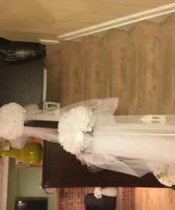 BalsaCircle 54-Inch x 120 feet White Large Net Tulle Fabric by the Bolt - Wedding Party Decorations Sewing DIY Crafts Costumes 28 71PfcfMITtL