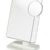Jerdon 8-Inch by 11-Inch Lighted Vanity Mirror - Rectangular Tabletop Mirror in White with 10X Magnification Spot Mirror - Model JS811W 43 71PfvdnmaL