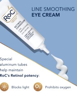 RoC Retinol Correxion Under Eye Cream for Dark Circles & Puffiness, Daily Wrinkle Cream, Anti Aging Line Smoothing Skin Care Treatment 0.5 oz (Packaging May Vary) 0.5 Fl Oz (Pack of 1) 27 71PgIbLrGcL