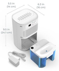 Pure Enrichment® PureDry™ Mini Dehumidifier - 27oz Compact Water Tank Eliminates 300ml/day of Excess Moisture from Closets, Bathrooms, Boats, Kitchens, and Other Small Rooms and Living Spaces 30 71PjcNVyfvL