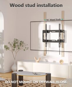 WALI Tilt TV Wall Mount Bracket for Most 26-55 inches LED, LCD, OLED Flat Screen TVs up to 99lbs with Mounting Holes 100x100mm to 400x400mm (TTM-1), Black 31 71PltGq1ZdL