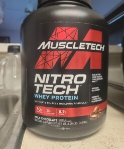 Whey Protein Powder | MuscleTech Nitro-Tech Whey Protein Isolate & Peptides | Milk Chocolate, 4 Pound (Pack of 1), 40 Servings 40 Servings (Pack of 1) 33 71PmBIYkEaL