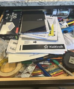 Bamboo Junk Drawer Organizer and 6 Storage Box Dividers Set,8 Compartment Organization Tray Holder for Craft,Sewing,Office,Bathroom.Kitchen … L1(15*18") 31 71PndHs7qsL