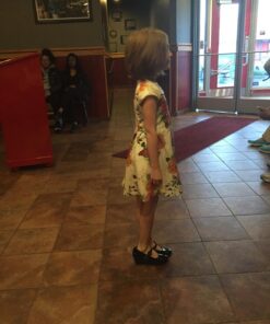 Lilax Girls' Gold Glitter Floral Dress 6 Pink 14 71PoVrbR L