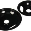 Range Kleen P10124XN, Black, Style A Porcelain Drip Pans Set of 4, 2 6 Inch and 2 8 Inch 10 71PperDwCrL