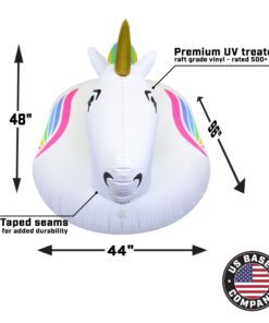 GoFloats Giant Inflatable Pool Floats - Choose Unicorn, Dragon, Flamingo, Swan, or Bull - Includes Drink Float 30 71PqFeaQtVL