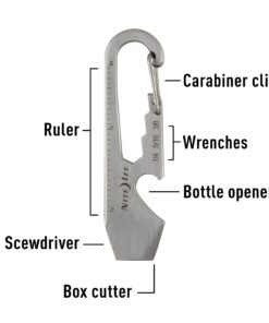 Nite Ize KMT-11-R3 Easily attaches to an existing Chain or Strap DoohicKey Key Keychain Multi-Tool (1 Pack), One Size, Silver 28 71PrT4 CuwL