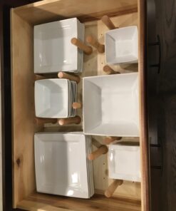 Rev-A-Shelf Adjustable Pegboard Drawer Divider Organizer, Trim to Fit Wooden Kitchen Cabinet Storage Utensil, Pots & Dish Rack, 30" x 21", 4DPS-3021 30 x 21 26 71PrvTtAuEL