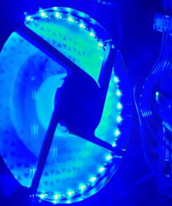 Conisy Silent Series 120mm Case Fan for Computer Case, RGB LED Quiet PC Fans with 4pin Molex & 3pin Motherboard Connector (Single Pack) Blue 24 71PsKlVA ML