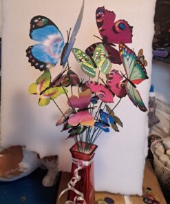 Teenitor 40 Pcs Butterfly Stakes, 5 Different Size Garden Ornaments Patio Decor Butterfly Party Supplies Outdoor Yard Stakes Decorative 1 1.7/2.7/3.5/4.8/5.9inch 39 71PsWWKn4qL