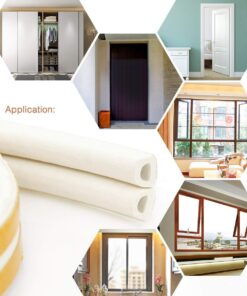 33Feet Long Weather Stripping for Door,Insulation Weatherproof Doors and Windows Seal Strip,Collision Avoidance Rubber Self-Adhesive Weatherstrip,(2 Rolls,16.5Ft/10m Each,White) 33Ft White 19 71Pt3Rsp8L