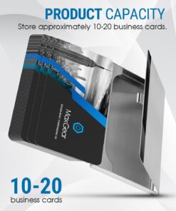 MaxGear Metal Business Card Holder for Men & Women, Pocket Business Card Case Slim Business Card Wallet Business Card Holders Name Card Holder, 3.7 x 2.3 x 0.3 inches, Stainless Steel, Silver Mirror Brushed Silver 28 71Pt5s4PB8L 1